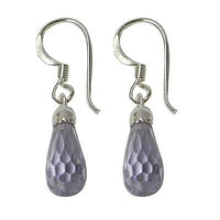 Load image into Gallery viewer, Tropfen Zirkonia Ohrringe facettiert bunt 925 Sterling Silber lila rosa rot orange - chic-net.de
