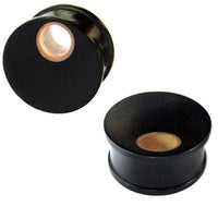 Load image into Gallery viewer, Tunnel Plug Loch dunkel hell handmade Holz Eisenholz - chic-net.de
