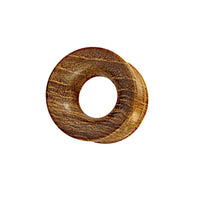 Load image into Gallery viewer, Tunnel ribbed Teakholz braun gemasert Plug handmade - chic-net.de
