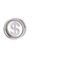 Load image into Gallery viewer, Tunnel Schraubplug Edelstahl dünn silber Dollar Zeichen - chic-net.de
