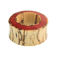 Load image into Gallery viewer, Tunnel Tamarinden Holz Rim breit crushed rot Stein double flared - chic-net.de
