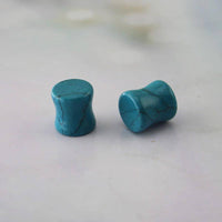 Load image into Gallery viewer, Türkis Stein Plug Dehner double flared Maserung - chic-net.de
