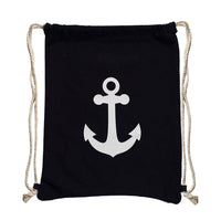 Load image into Gallery viewer, Turnbeutel bunt Rucksack Canvas Anker verstellbar Kordel 34 x 42 cm - chic-net.de
