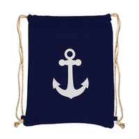 Load image into Gallery viewer, Turnbeutel bunt Rucksack Canvas Anker verstellbar Kordel 34 x 42 cm - chic-net.de
