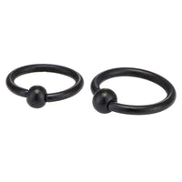 Cargar imagen en el visor de la galería, Unisex Septum Piercing Nasenringe schwarz mit Kugel 8 mm Edelstahl - chic-net.de
