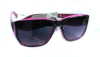 Cargar imagen en el visor de la galería, Unisex Sonnenbrille Nerdbrille Retro zweifarbig getönt unisex braun blau rosa - chic-net.de
