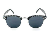 Load image into Gallery viewer, Unisex Viper Nerd Sonnenbrille getönt in silber Zebra Muster Sonnenbrillen - chic-net.de
