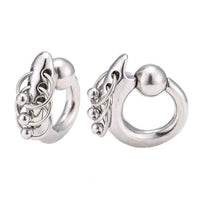 Load image into Gallery viewer, Universal Piercing Klemmkugel Captive Bead Edelstahl silbern gepierct drei Ringe - chic-net.de
