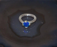 Load image into Gallery viewer, Universal Piercing Ring 925 Silber 1.2mm Opal blau - chic-net.de
