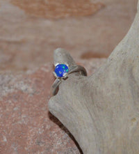 Load image into Gallery viewer, Universal Piercing Ring 925 Silber 1.2mm Opal blau - chic-net.de
