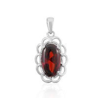 Load image into Gallery viewer, Zirkonia Anhänger Silberschmuck 925er Sterling Silber Fassung Zirkonia oval rot lila - chic-net.de

