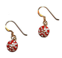 Load image into Gallery viewer, Zirkonia Kreis rot Silberohrringe Ohrringe Ohrhänger 925er Sterling Silber Damen Glitzer Ohrschmuck - chic-net.de
