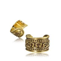 Load image into Gallery viewer, Ear cuffs Punkte Schlangenlinie schlicht Messing gold - chic - net.de
