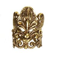 Load image into Gallery viewer, Ear cuffs verschnörkeltes Muster Lilie Messing gold - chic - net.de
