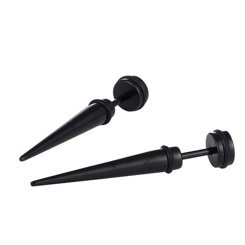 Edelstahl schwarz Cone Spitzen 26 mm lang Fake Expander Dehnungsstab Straight Dehnstab - chic - net.de