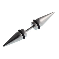 Load image into Gallery viewer, Edelstahl silberfarben zwei Cone Spitzen Fake Expander Straight Dehnstab - chic - net.de
