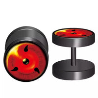 Cargar imagen en el visor de la galería, Fake Plug Piercing Edelstahl 10mm Ohrstecker Sharingan
