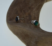 Load image into Gallery viewer, Ohrstecker 925 Silber rund E-Coat Abalone Farbwechsel
