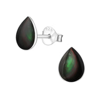 Load image into Gallery viewer, Ohrstecker 925 Silber Tropfen Träne E-Coat Shell Muschel
