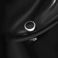 Load image into Gallery viewer, Ohrstecker 925 Silber Stein rund Opal Onyx 6mm
