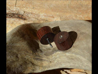 Load image into Gallery viewer, Fake Holz Plug Piercing Narraholz Kreuz Edelstahl - chic - net.de
