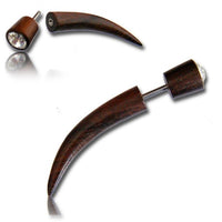 Load image into Gallery viewer, Fake Holz Spike Gebogen Narraholz Weiß Kristall Edelstahl Organic Glitzer - chic - net.de
