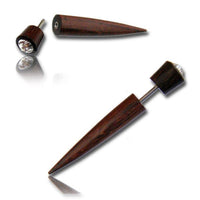 Load image into Gallery viewer, Fake Holz Spike Narraholz dunkelbraun weiß Kristall Edelstahl Organic Glitzer - chic - net.de
