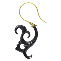 Load image into Gallery viewer, Fake Horn Piercing Hook Ohrring Brass Zacken Fishtail - chic - net.de
