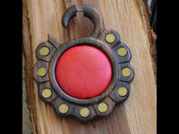 Load image into Gallery viewer, Fake Piercing Edelstahl Holz Koralle Brass Blume - chic - net.de
