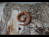 Load image into Gallery viewer, Fake Piercing Edelstahl Holz Zacken Dehnschnecke - chic - net.de
