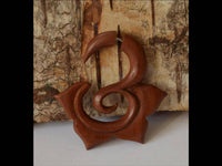 Load image into Gallery viewer, Fake Piercing Edelstahl Rosenholz Blume Spirale - chic - net.de
