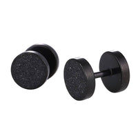 Load image into Gallery viewer, Fake Piercing Expander Glitzer Oberfläche schwarz 9mm Schraubverschluss Edelstahl - chic - net.de
