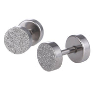Load image into Gallery viewer, Fake Piercing Expander Glitzer silberfarben Schraubverschluss Edelstahl - chic - net.de
