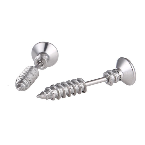 Fake Piercing Expander Schraube silberfarben Schraubverschluss Edelstahl - chic - net.de