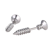 Cargar imagen en el visor de la galería, Fake Piercing Expander Schraube silberfarben Schraubverschluss Edelstahl - chic - net.de
