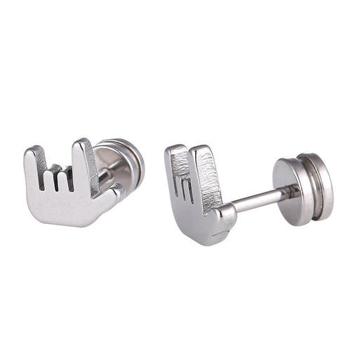 Fake Piercing Expander Schraubverschluss Hand Finger Edelstahl - chic - net.de
