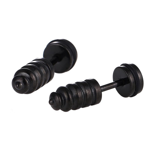 Fake Piercing Expander schwarz Dübel Schaubverschluss Edelstahl - chic - net.de