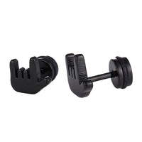 Load image into Gallery viewer, Fake Piercing Expander schwarz Hand Finger Schaubverschluss Edelstahl - chic - net.de
