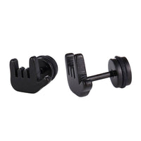 Load image into Gallery viewer, Fake Piercing Expander schwarz Hand Finger Schaubverschluss Edelstahl - chic - net.de
