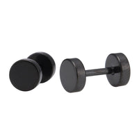 Load image into Gallery viewer, Fake Piercing Expander schwarz Ø 5 mm Edelstahl Schraubverschluss - chic - net.de
