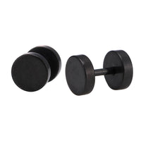 Load image into Gallery viewer, Fake Piercing Expander schwarz Ø 8 mm Edelstahl Schraubverschluss - chic - net.de
