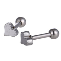 Load image into Gallery viewer, Fake Piercing Expander silber farben kleines Herz Schaubverschluss Edelstahl - chic - net.de
