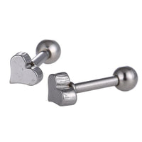 Load image into Gallery viewer, Fake Piercing Expander silber farben kleines Herz Schaubverschluss Edelstahl - chic - net.de
