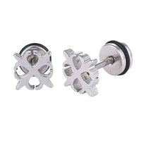 Load image into Gallery viewer, Fake Piercing Expander silber Farben Muster Schnörkel Schaubverschluss Edelstahl - chic - net.de

