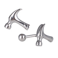 Load image into Gallery viewer, Fake Piercing Expander silberfarben Hammer Werkzeug Schaubverschluss Edelstahl - chic - net.de
