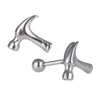Load image into Gallery viewer, Fake Piercing Expander silberfarben Hammer Werkzeug Schaubverschluss Edelstahl - chic - net.de
