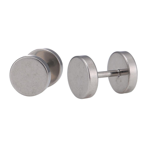 Fake Piercing Expander silberfarben Ø 10 mm Edelstahl Schraubverschluss - chic - net.de
