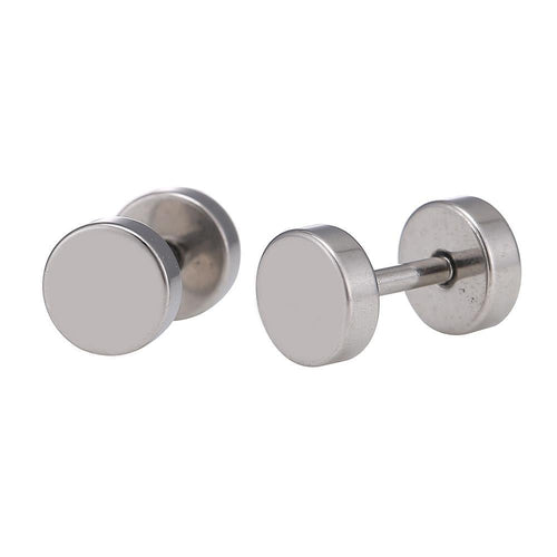 Fake Piercing Expander silberfarben Ø 5 mm Edelstahl Schraubverschluss - chic - net.de