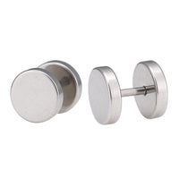 Load image into Gallery viewer, Fake Piercing Expander silberfarben Ø 6 mm Edelstahl Schraubverschluss - chic - net.de
