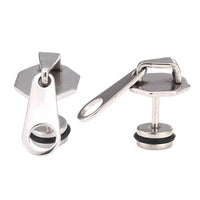 Cargar imagen en el visor de la galería, Fake Piercing Expander silberfarben Reisverschluss Anhänger Schaubverschluss Edelstahl - chic - net.de
